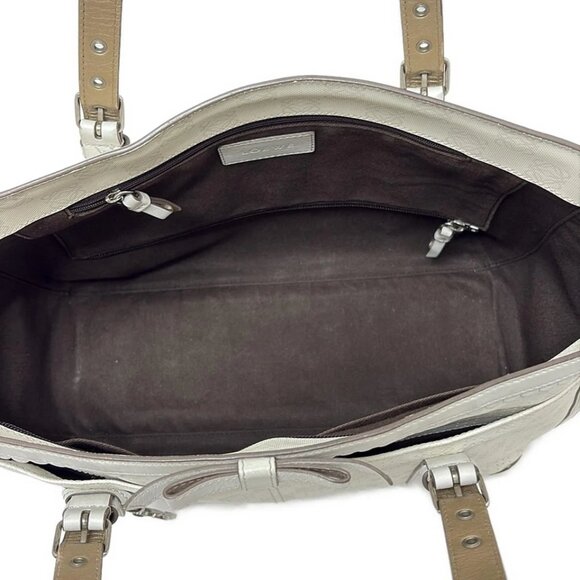 LOEWE - White Light gray PVC Leather Shoulder Bag 386-073025 - Picture 7 of 8